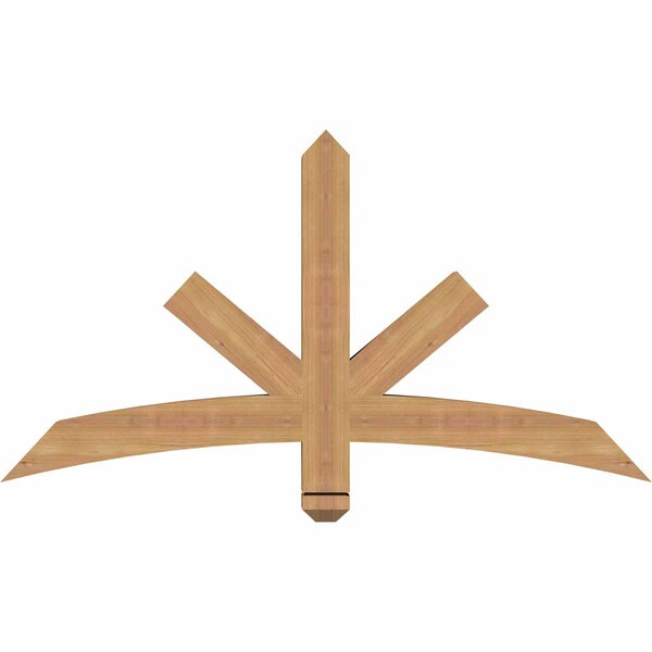 Ekena Millwork Alberta Smooth Timber Gable Bracket, Western Red Cedar, 48"W x 26"H x 3 1/2"D x 3 1/2"F, 13/12 Pitch GBW048X26X0404ALB00SWR - main